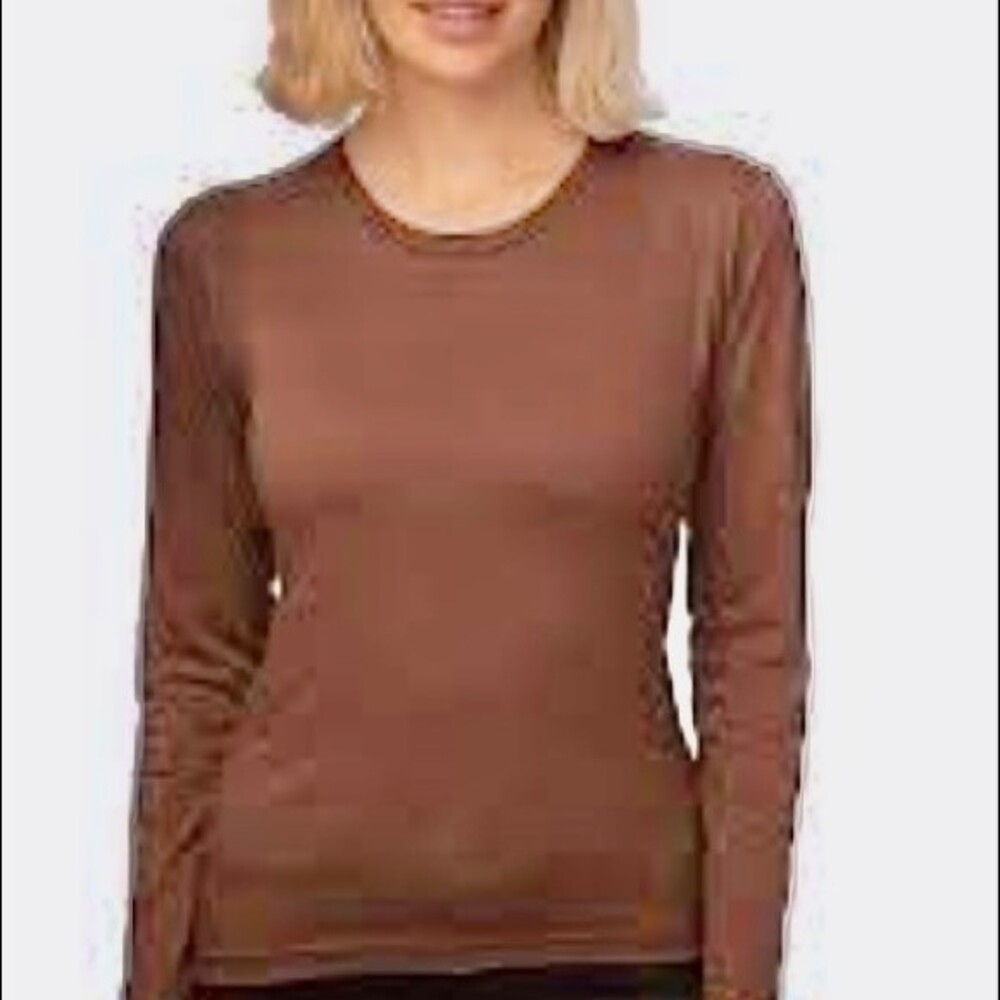 Schneiders Salzburg Crew Neck Sweater Pullover In Milk Chocolate size M